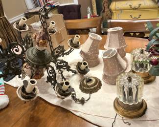 Capademonte Handpainted Antique Chandelier