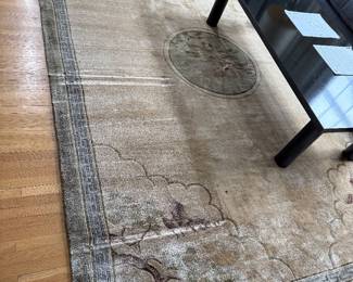Silk Chinese Rug with Cranes