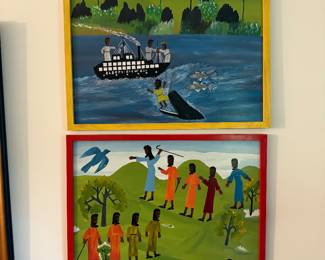 Over 30 Framed Paintings by Jamaican Artist Albert Artwell