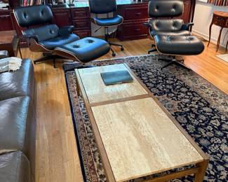 Travertine Top Coffee Table
