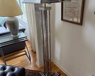Modern Chrome Floor Lamp and Shade