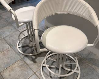 Pair of Modern Swivel Kitchen Stools