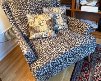 Modern Faux Leapard Club Chair