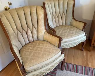 Pair of Upholstered Lounge Chairs