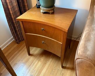 Pair of Modern Walnut End Tables/Nightstands