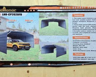 2026 LandHonor LHR-CP2020FB 21'×20'×12' Metal Carport, Unused