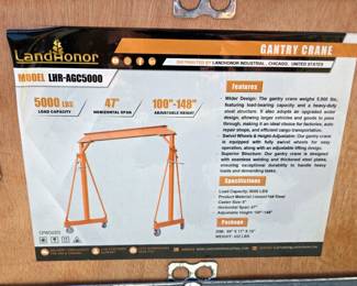 2026 LandHonor LHR-AGC5000 5000-LB Gantry Crane, Unused