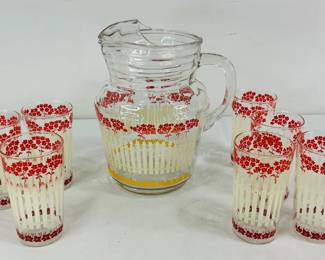 Hazel Atlas Pitcher & Glasses