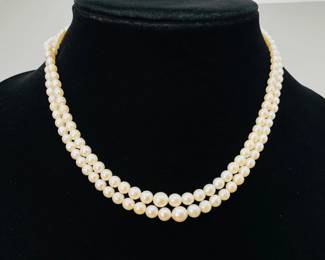 Pearl Double Strand Necklace