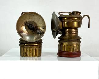 Guy's Dropper Brass Carbide Miners Cap Lamps