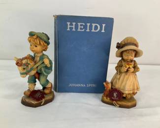 Anri Sandra Kay "Daydreaming" and "Giddyap" Hand-Carved Figurines
