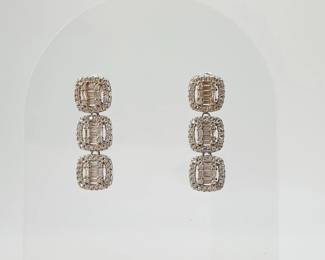 Sterling Moissanite Dangle Earrings
