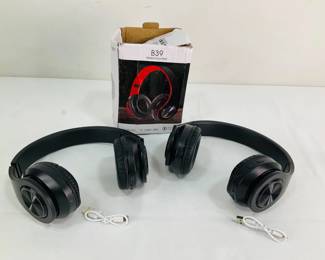 Two (2) B39 Head-Mounted Wireless Bluetooth Headphones