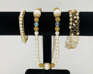 14K Gold & Pearl Bracelet & More
