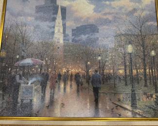 Boston : An Evening Stroll Through the Common - Thomas Kinkade 169 of 550 - C.O.A.