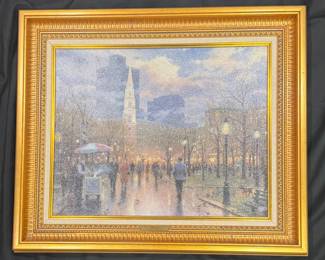Boston : An Evening Stroll Through the Common - Thomas Kinkade 169 of 550 - C.O.A.
