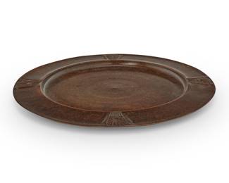 1095 A Tiffany & Co. patinated metal tray Early 20th century Impressed to underside: Tiffany & Co. / 4155 Height 5/8 in., diameter 12 in. Estimate: $300 - $500