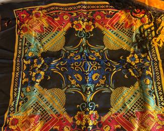 Vintage square silk scarf