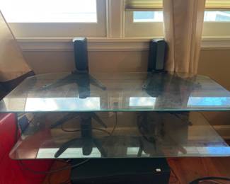 Wall Mount Glass TV/Entertainment Stand