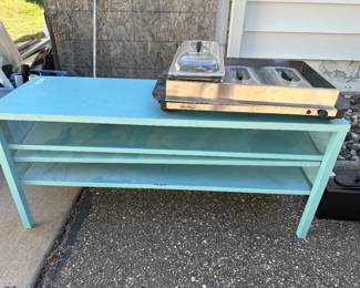 Metal Shelf/Table, Serving Piece