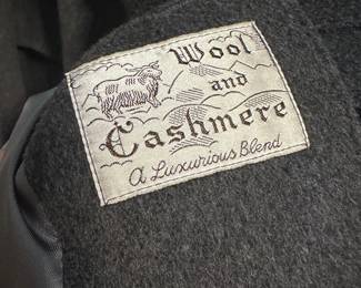 Label inside wool coat