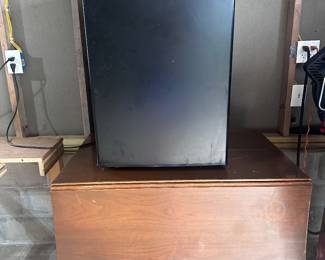 Drop Leaf Table and Mini Fridge