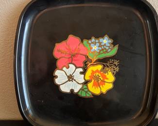 Vintage Couroc of Monterey California Western Airlines Tray