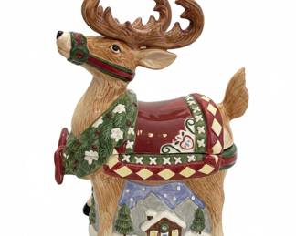 Fitz & Floyd Reindeer Cookie Jar