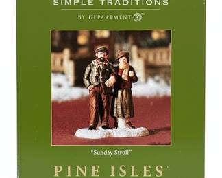Department 56 Simple Traditions Pine Isles Sunday Stroll Figurine (Retired 2002)