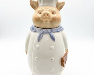 CKAO Chef Pig Ceramic Cookie Jar