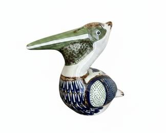 Frandi Tonalin Mexico Porcelain Pelican Figurine