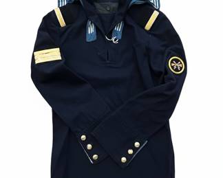 Vintage Soviet Navy Sailor Uniform Jumper with Insignia