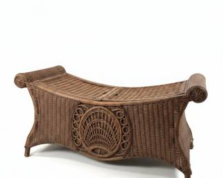 Victorian Style Wicker Blanket Chest