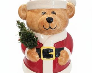 Vintage Treasure Craft Santa Bear Cookie Jar