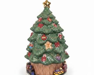 Fitz and Floyd "Santa's List" Christmas Tree Cookie Jar