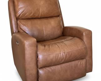 Flexsteel Leather Match Power Rocking Recliner with Power Headrest/Lumbar