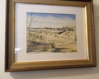 Framed watercolor