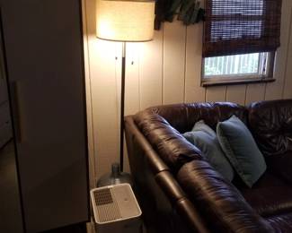 Floor lamp; wall art