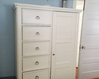 6-drawer armoire matches queen storage bed