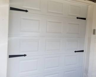 Garage door with opener