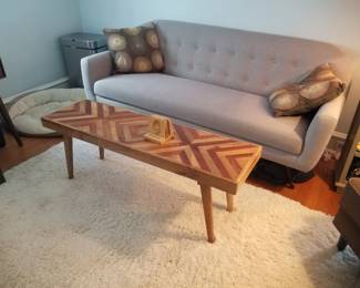 Chic couch; coffee table