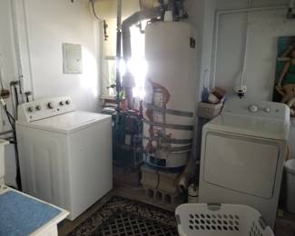 Washing machine; GAS dryer; hot water heater