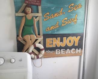 Wonderful dimensional wood beach sign