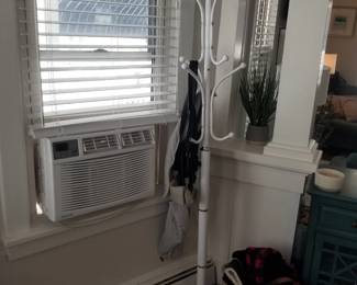 Window AC unit; clothes tree