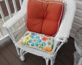 All weather wicker glider chair