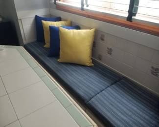Window seat; pillows