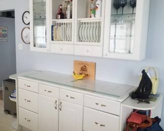 Built-in cabinetry; plates & dishes