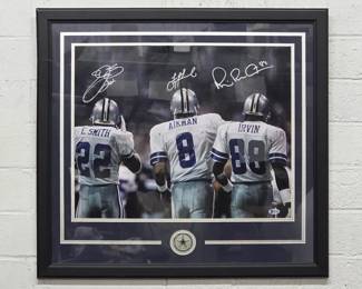 signed cowboys plaque