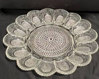 Indiana Glass Hobnail Deviled Egg Plate
