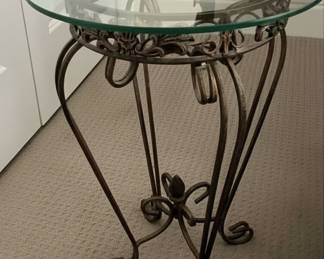 Wrought Iron Style Accent Table